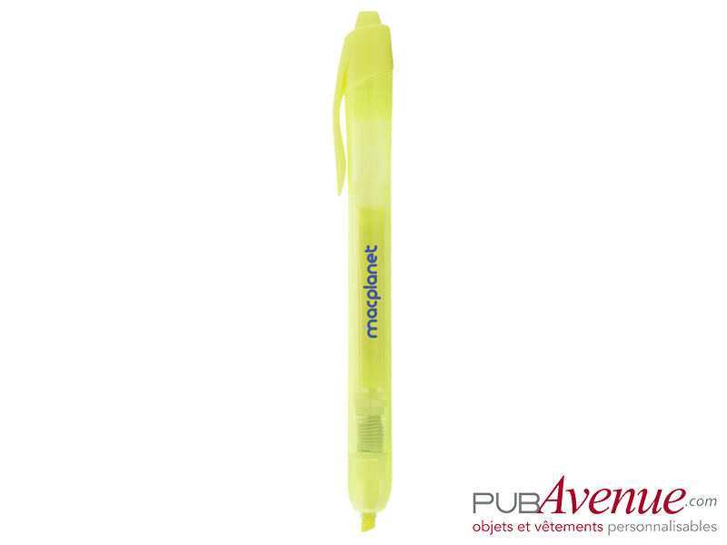 Surligneur rétractable personnalisé fluo Surligneur rétractable personnalisé fluo