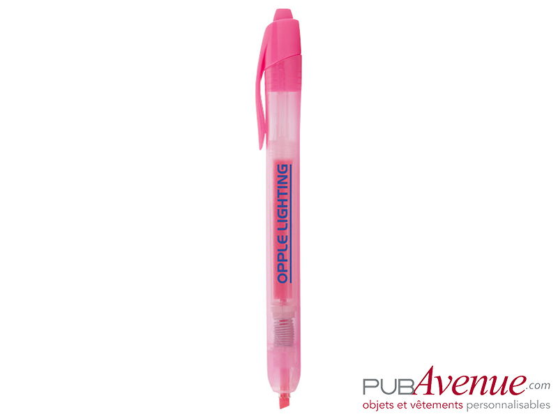 Surligneur rétractable personnalisable fluo Surligneur rétractable personnalisable fluo