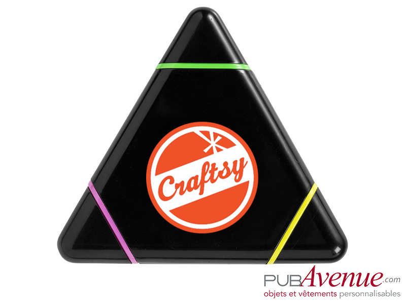 Surligneur triangle publicitaire feutre fluo Surligneur triangle publicitaire feutre fluo