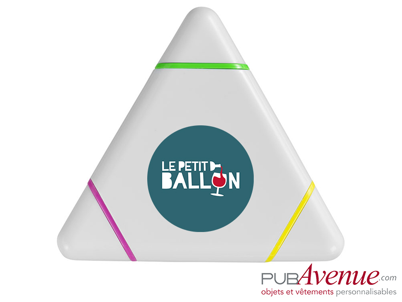 Surligneur triangle feutre fluo personnalisé Surligneur triangle feutre fluo personnalisé