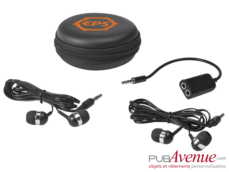 Set écouteurs audio publicitaire répartiteur Set écouteurs audio publicitaire répartiteur