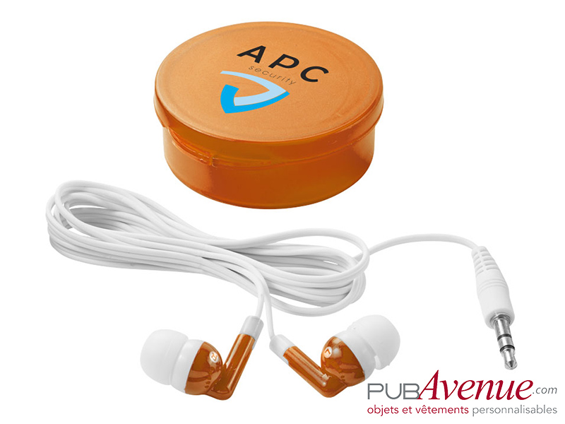 Écouteurs audio publicitaires boîte Écouteurs audio publicitaires boîte