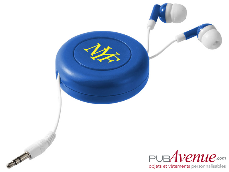 Écouteurs audio personnalisables rétractables Écouteurs audio personnalisables rétractables
