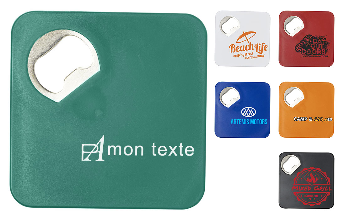 Décapsuleur personnalisé ouvre-bouteille logo texte publicitaire 
