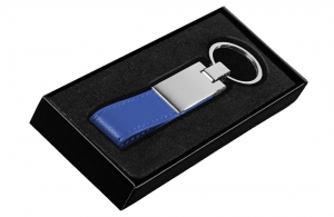 Porte-clés cuir à personnaliser plaque métal