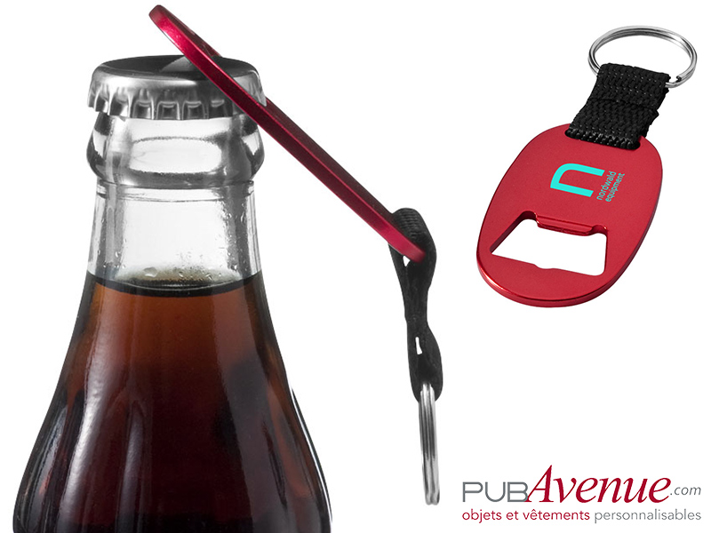Porte-clés publicitaire ouvre-bouteilles Porte-clés publicitaire ouvre-bouteilles