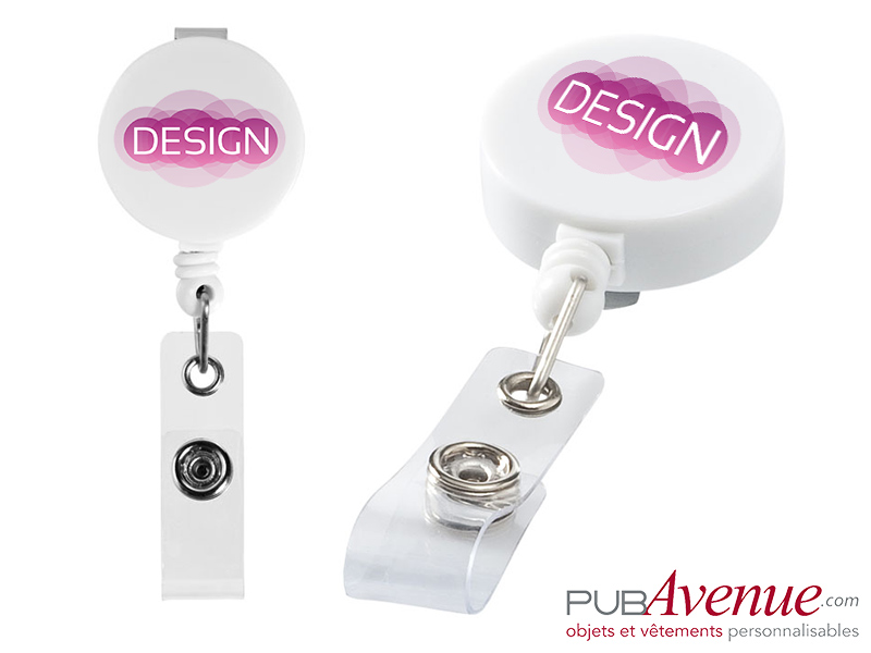 Porte badge personnalisé clip enrouleur Porte badge personnalisé clip enrouleur