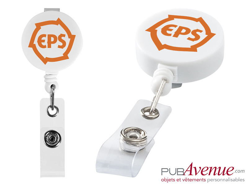 Porte badge enrouleur personnalisable clip Porte badge enrouleur personnalisable clip