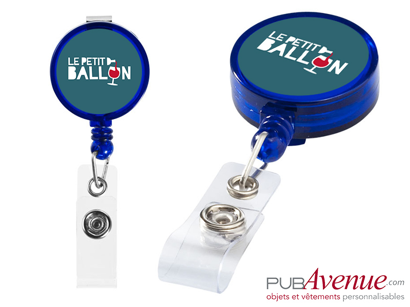 Porte badge personnalisable clip enrouleur Porte badge personnalisable clip enrouleur