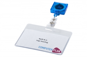 Porte badge extensible personnalisable clip