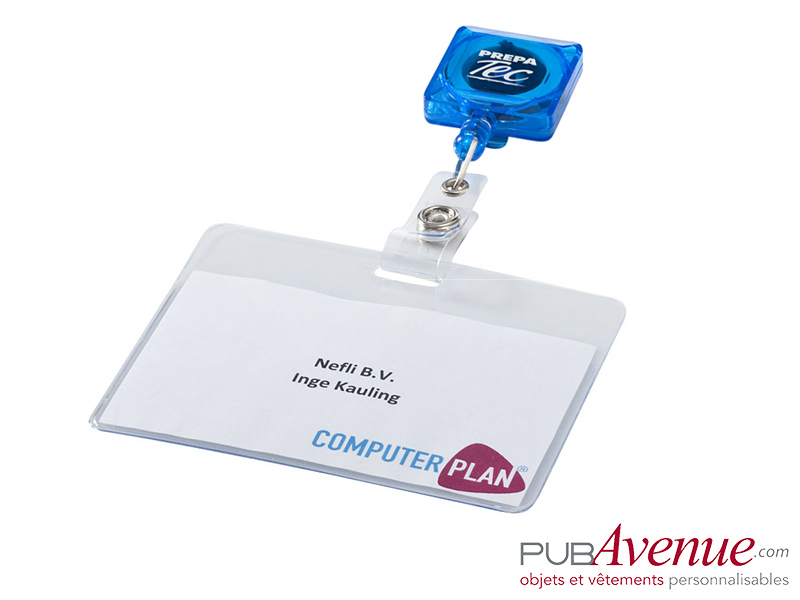 Porte badge clip extensible personnalisable Porte badge clip extensible personnalisable
