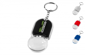 Porte-clés torche et loupe 