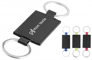Porte-clés personnalisable double anneaux 