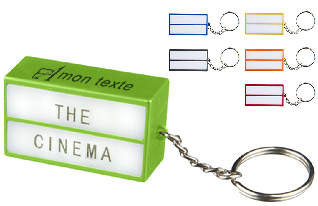 Porte-clés personnalisable lampe cinéma 