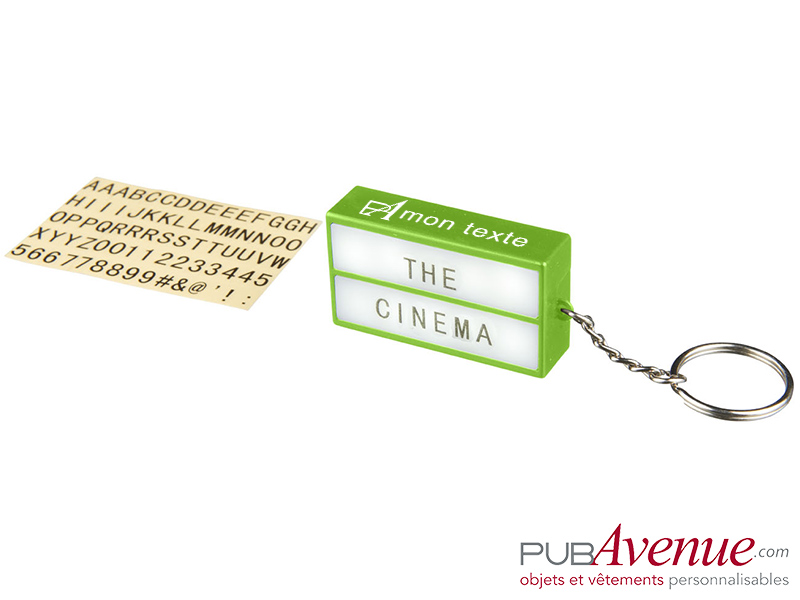 Porte-clés lampe cinéma personnalisable Porte-clés lampe cinéma personnalisable