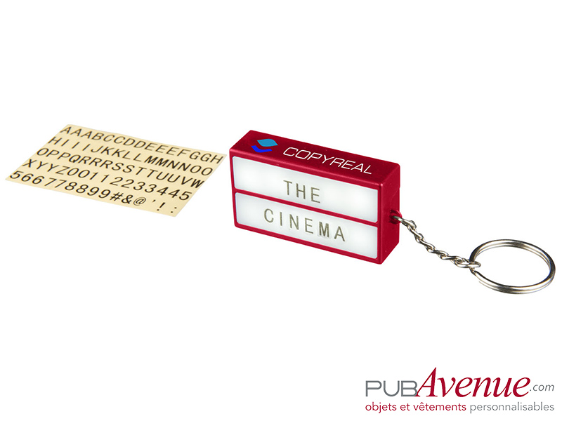 Porte-clés publicitaire lampe cinéma Porte-clés publicitaire lampe cinéma