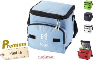 Sac isotherme pliable avec compartiment publicitaire personnalisé pas cher 