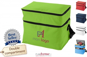 Sac isotherme double compartiment publicitaire personnalisé pas cher 