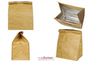 Grand sac isotherme de livraison effet papier kraft