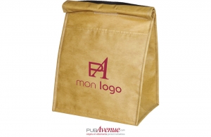 Grand sac isotherme de livraison effet papier kraft