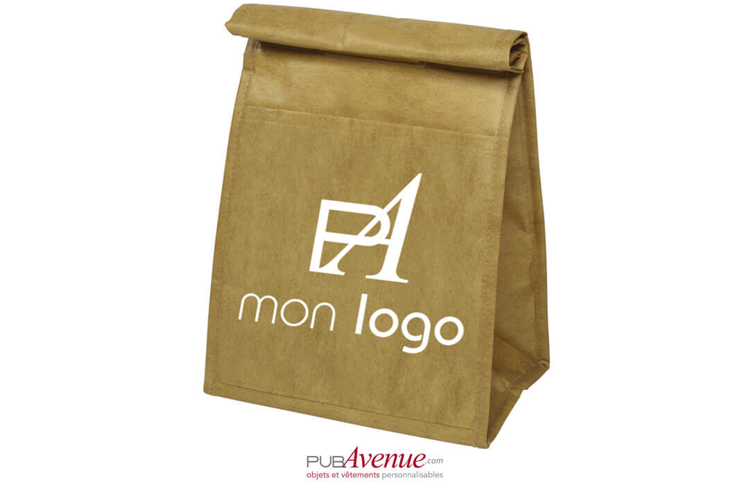 Sac de livraison isotherme effet papier kraft publicitaire personnalisable