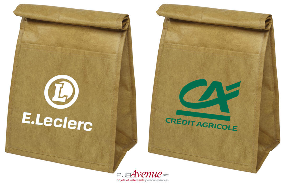 Sac de livraison isotherme effet papier kraft publicitaire personnalisable