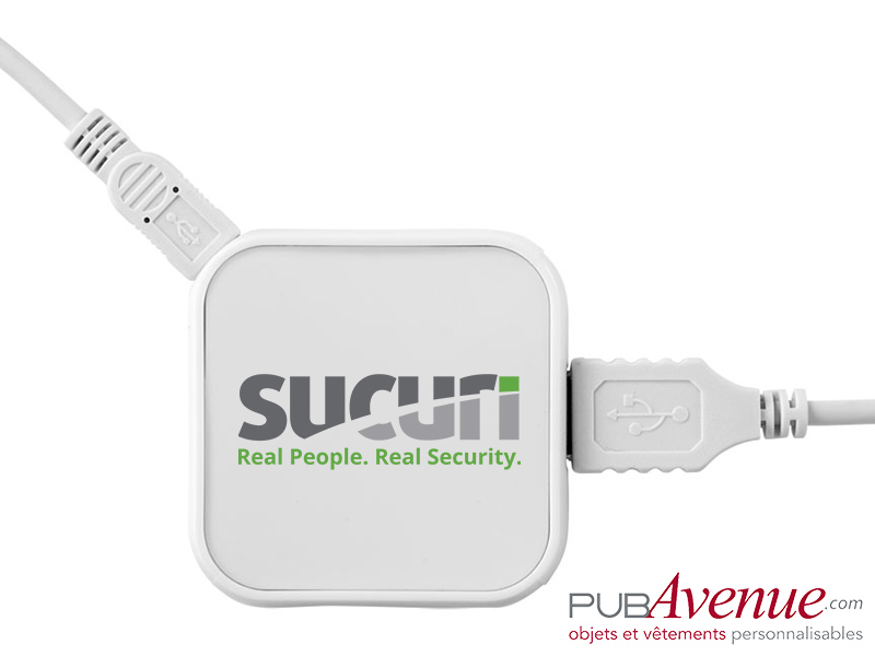 Hub carré 4 ports USB personnalisé Hub carré 4 ports USB personnalisé