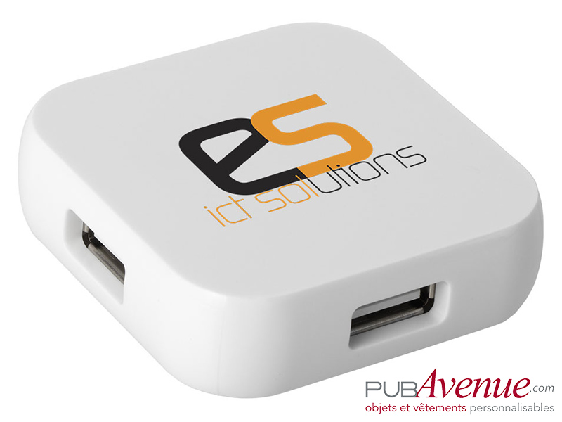 HUB carré personnalisable 4 ports USB Hub carré personnalisable 4 ports USB