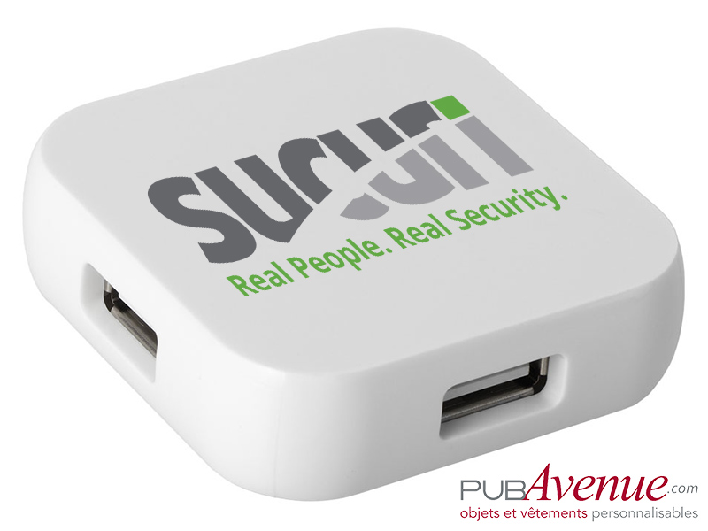 Hub carré publicitaire 4 ports USB Hub carré publicitaire 4 ports USB