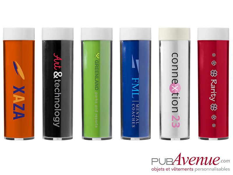 Powerbank cylindrique publicitaire 2200 mAh Powerbank cylindrique publicitaire 2200 mAh