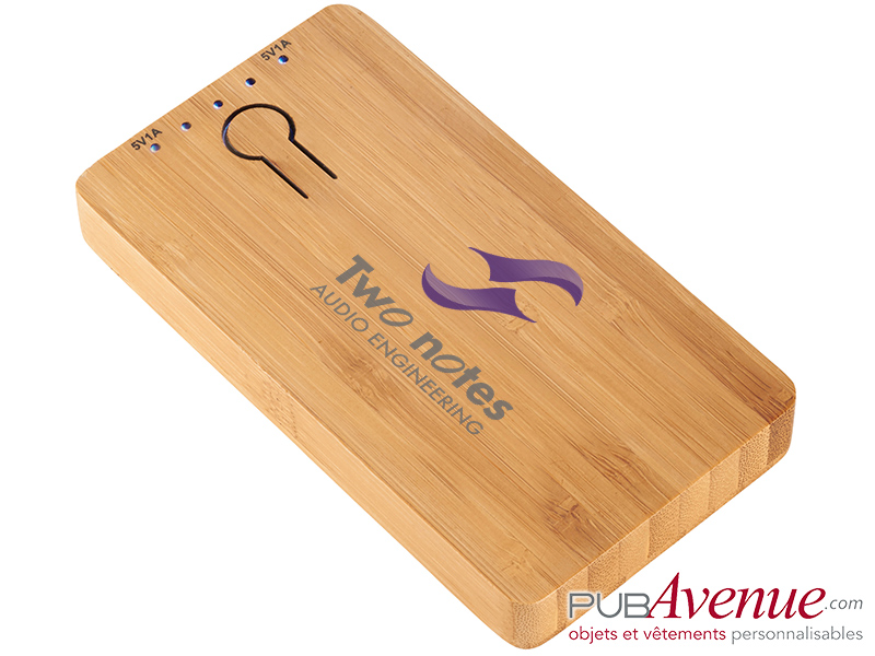 Powerbank en bois 5000 mAh personnalisable Powerbank en bois 5000 mAh personnalisable