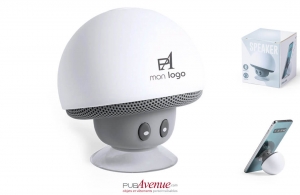Mini enceinte Bluetooth champignon avec ventouse personnalisable avec logo 