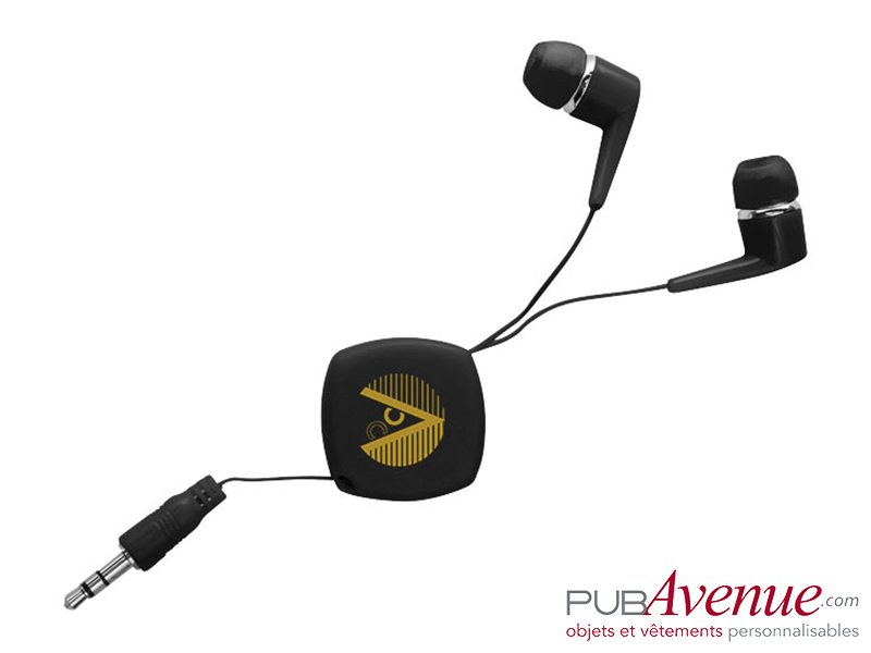 Écouteurs rétractables audio personnalisés Écouteurs rétractables audio personnalisés