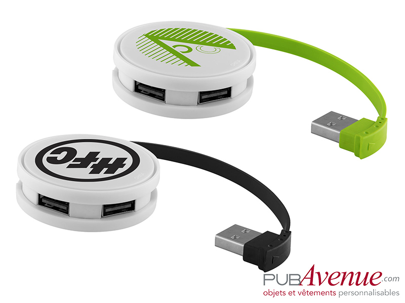 Hub rond personnalisé 4 ports USB Hub rond personnalisé 4 ports USB