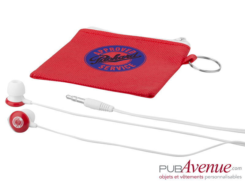 Oreillettes audio personnalisées pochette Oreillettes audio personnalisées pochette