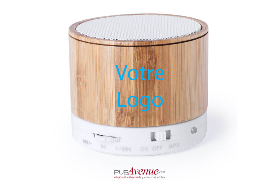 Mini enceinte Bluetooth haut-parleur en bois de bambou personnalisable