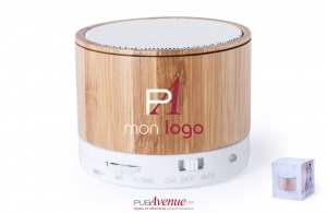 Mini enceinte Bluetooth haut-parleur en bois de bambou personnalisée 