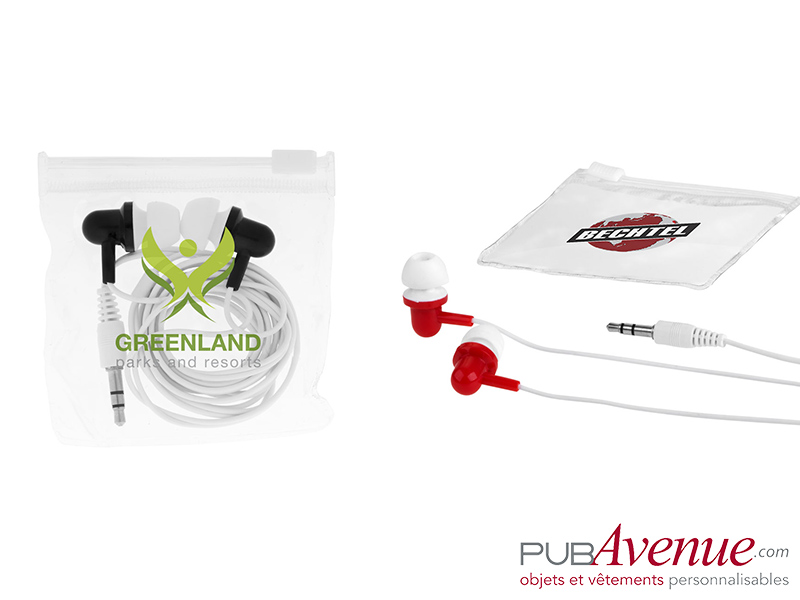 Écouteurs audio personnalisés écrin plastique Écouteurs audio personnalisés écrin plastique
