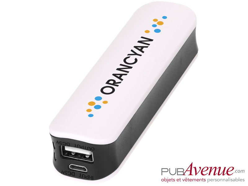 Chargeur de secours publicitaire 2000 mAh Chargeur de secours publicitaire 2000 mAh
