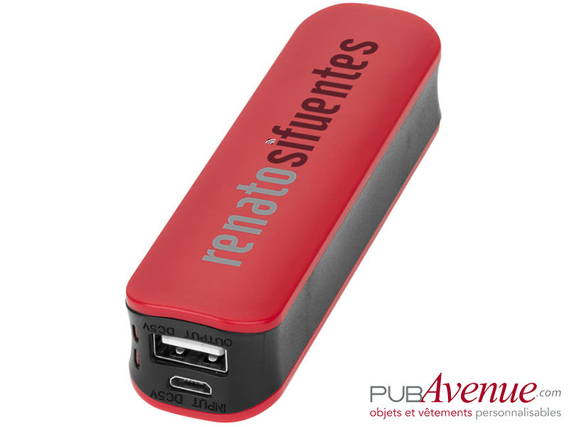 Chargeur de secours 2000 mAh personnalisé Chargeur de secours 2000 mAh personnalisé