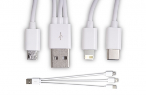 Câble adaptateur 3en1 personnalisable 