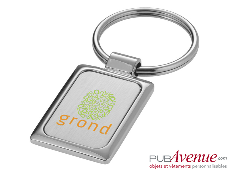 Porte-clés publicitaire métal rectangulaire Porte-clés publicitaire métal rectangulaire