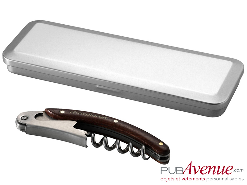Sommelier bois personnalisable coffret métal Sommelier bois personnalisable coffret métal