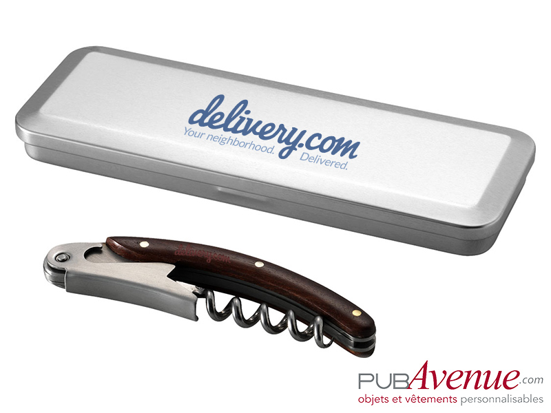 Sommelier bois coffret métal personnalisable Sommelier bois coffret métal personnalisable