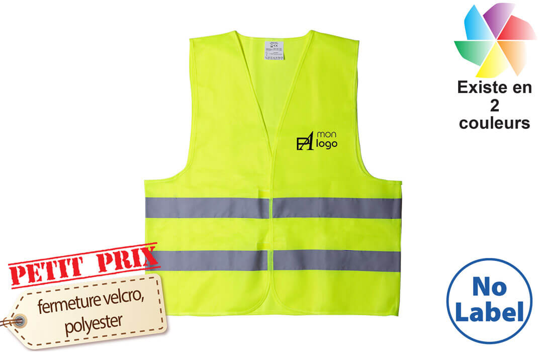 Gilet Jaune Personnalisé avec Photo ou Texte