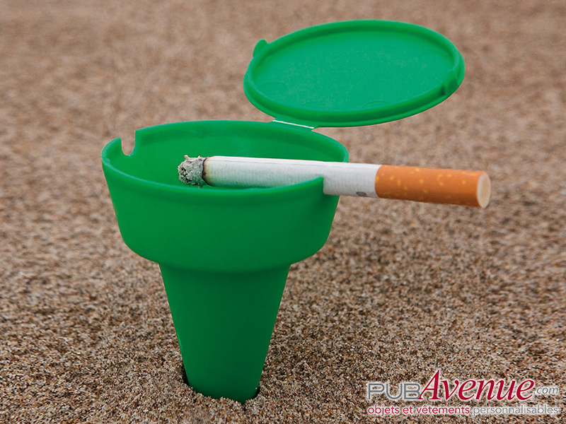 Cendrier de plage publicitaire avec couvercle Cendrier de plage publicitaire avec couvercle