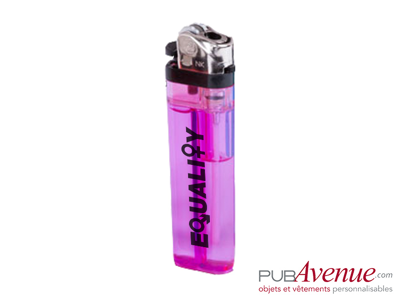 Briquet transparent personnalisable Briquet transparent personnalisable