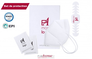 Set hygiénique de protection covid publicitaire personnalisé pas cher 