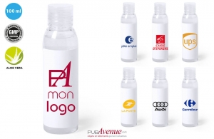 Flacon de gel hydroalcoolique personnalisable pas cher 