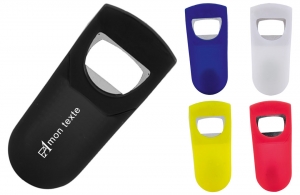 Ouvre bouteille décapsuleur personnalisé plastique coloré logo texte publicitair 